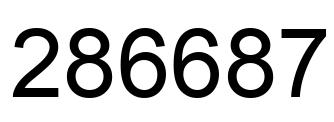 Number 286687 black image
