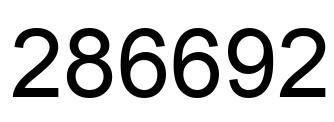 Number 286692 black image