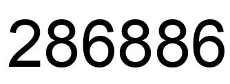 Number 286886 black image