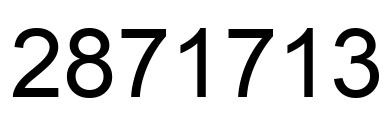 Number 2871713 black image