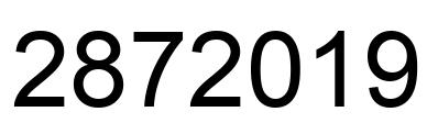 Number 2872019 black image