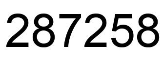 Number 287258 black image