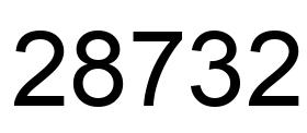 Número 28732 imagen negro