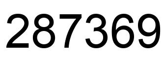 Número 287369 imagen negro