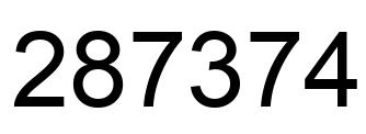 Número 287374 imagen negro
