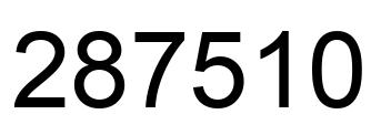 Number 287510 black image