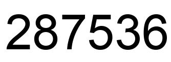 Number 287536 black image