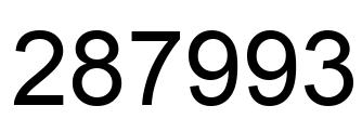 Número 287993 imagen negro