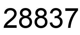 Number 28837 black image