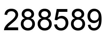 Número 288589 imagen negro