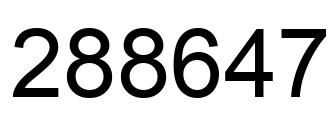 Number 288647 black image