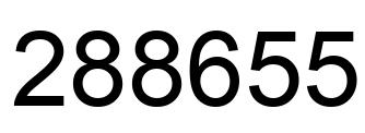 Número 288655 imagen negro