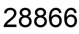 Number 28866 black image