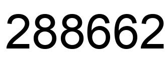 Number 288662 black image