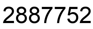 Number 2887752 black image