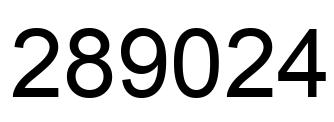Número 289024 imagen negro