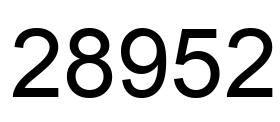 Number 28952 black image