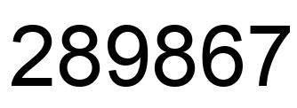 Número 289867 imagen negro