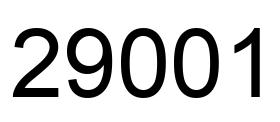 Number 29001 black image