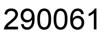 Number 290061 black image