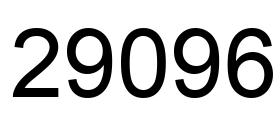 Number 29096 black image