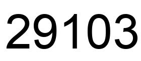 Number 29103 black image