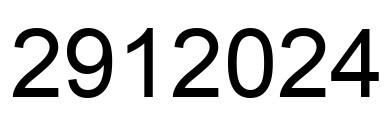 Number 2912024 black image