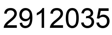 Number 2912035 black image