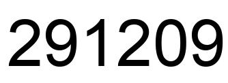 Number 291209 black image