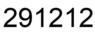 Number 291212 black image