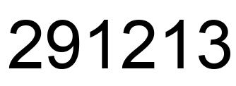 Number 291213 black image