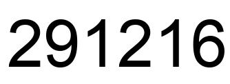 Number 291216 black image
