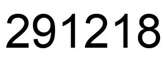 Number 291218 black image