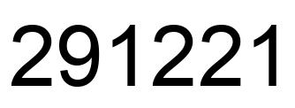 Number 291221 black image