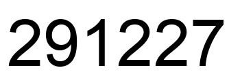 Number 291227 black image
