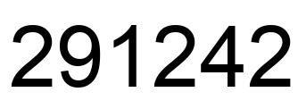 Number 291242 black image