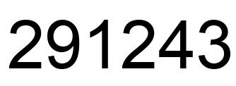 Number 291243 black image