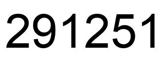 Number 291251 black image