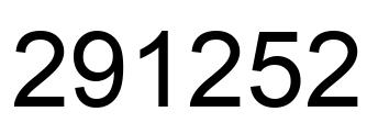 Number 291252 black image