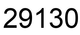 Number 29130 black image