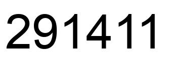 Number 291411 black image