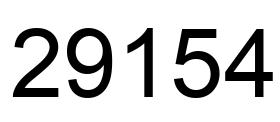 Number 29154 black image