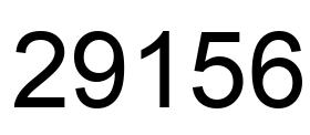 Number 29156 black image