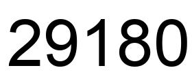 Number 29180 black image