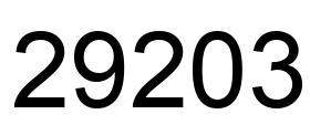 Number 29203 black image