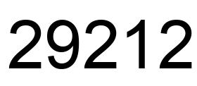 Number 29212 black image