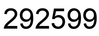 Número 292599 imagen negro