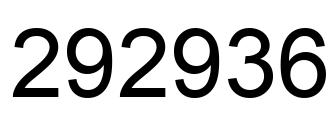 Number 292936 black image