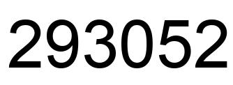Number 293052 black image