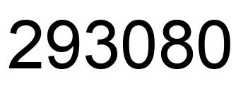 Number 293080 black image